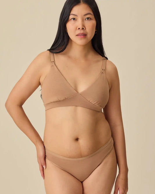 SoftStretch Cotton Maternity & Postpartum Thong | Buff