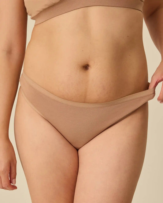 SoftStretch Cotton Maternity & Postpartum Thong | Buff