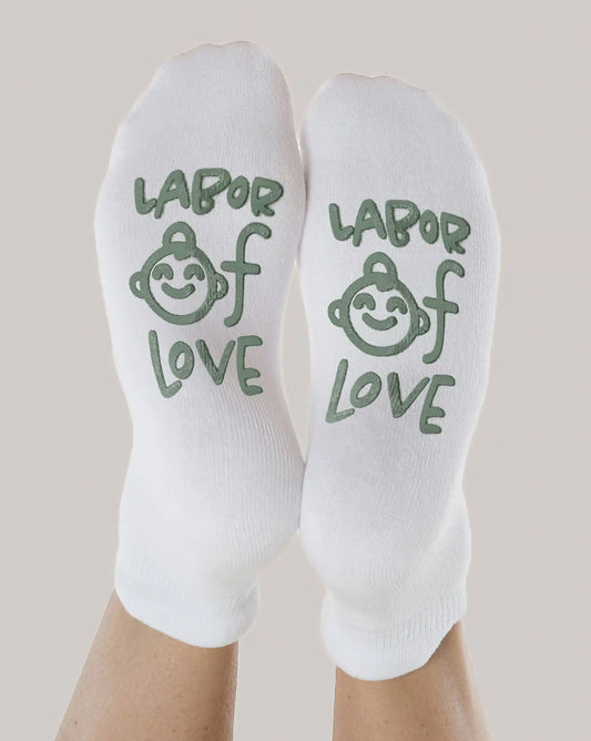 Labor & Delivery Socks | Labor of Love Sage