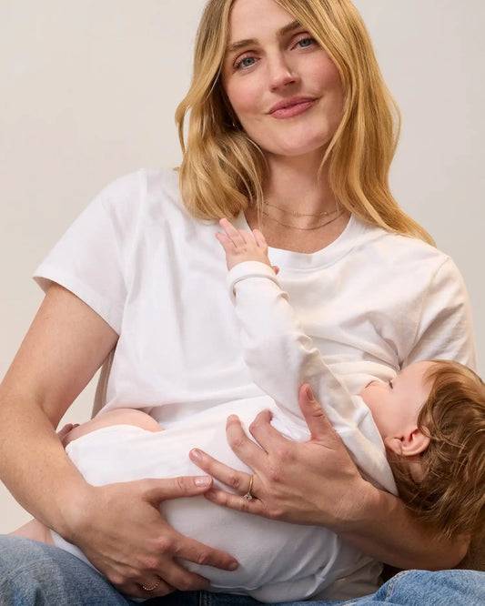 Classic Cotton Nursing T-shirt | White