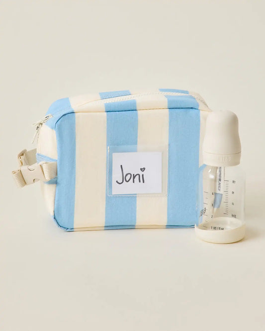 Mini Cooler Bag | Blue Wide Stripe