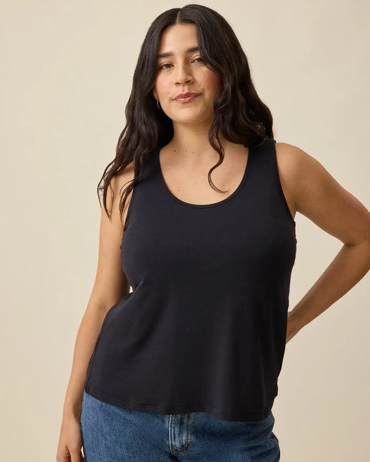 Modal Signature Nursing Tank | Black