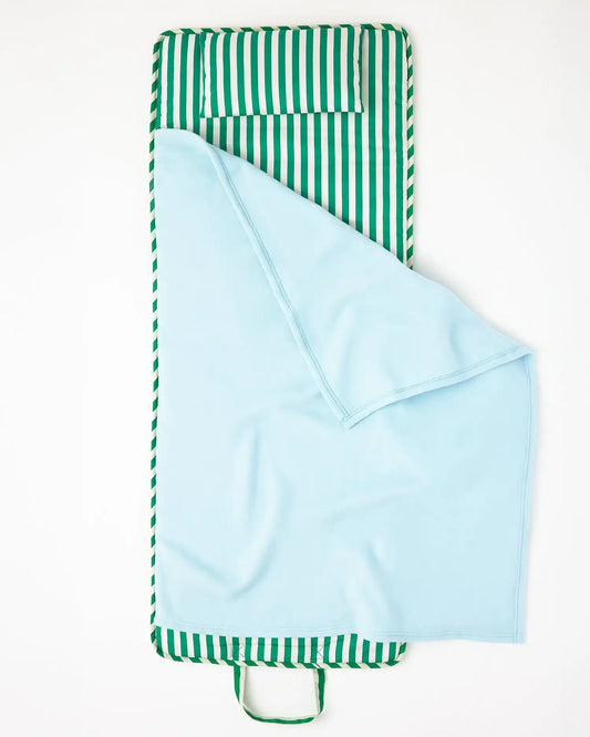 Cool Kid Nap Mat | Green Stripe
