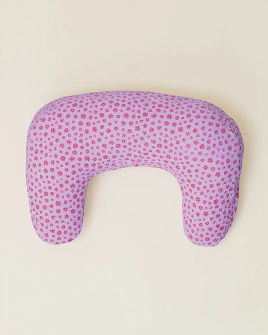 Organic Muslin Nursing Pillow Cover | Lavender Cosmos