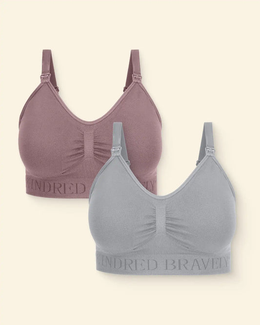 Simply Sublime® Nursing Bra Two-Pack | Grey & Twilight