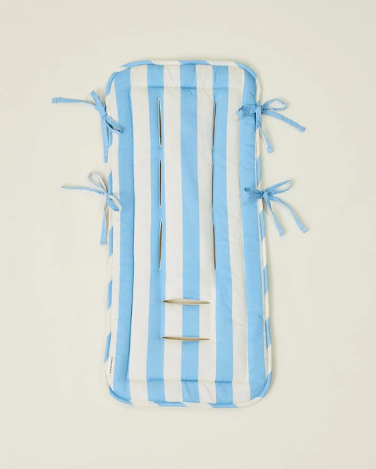 Stroller Party™ Seat Liner | Blue Wide Stripe