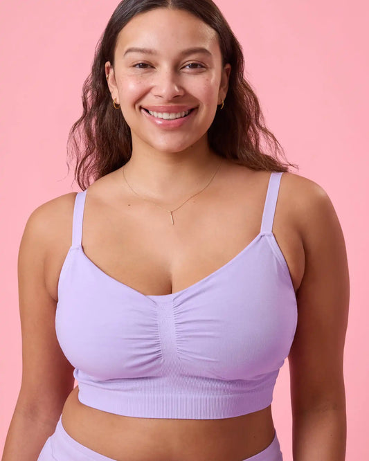 Sublime® Bamboo Hands-Free Pumping Lounge & Sleep Bra | Lavender