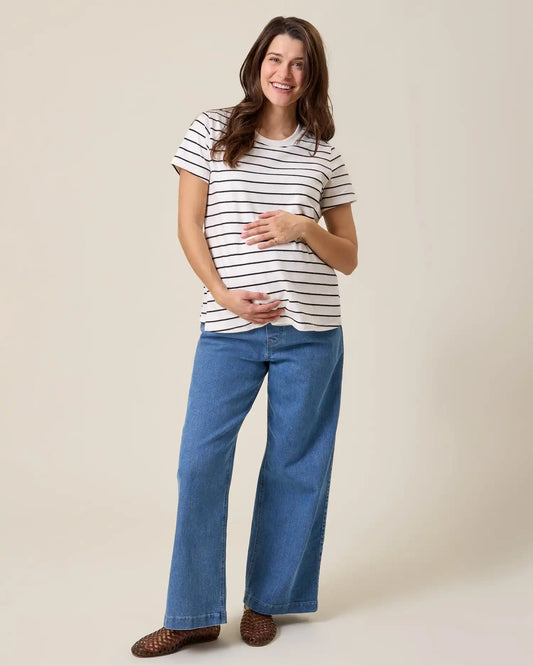 Wide Leg Maternity & Postpartum Jean | Medium Wash